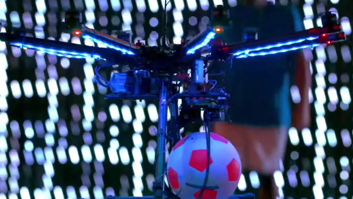 Futebol graças ao Drone