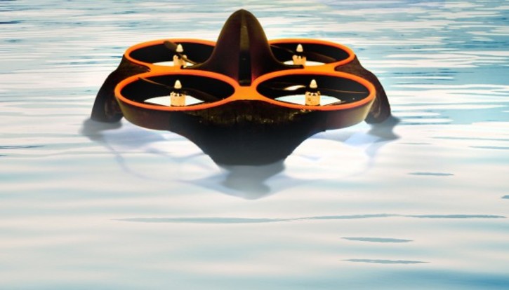 Drone que pousa na água